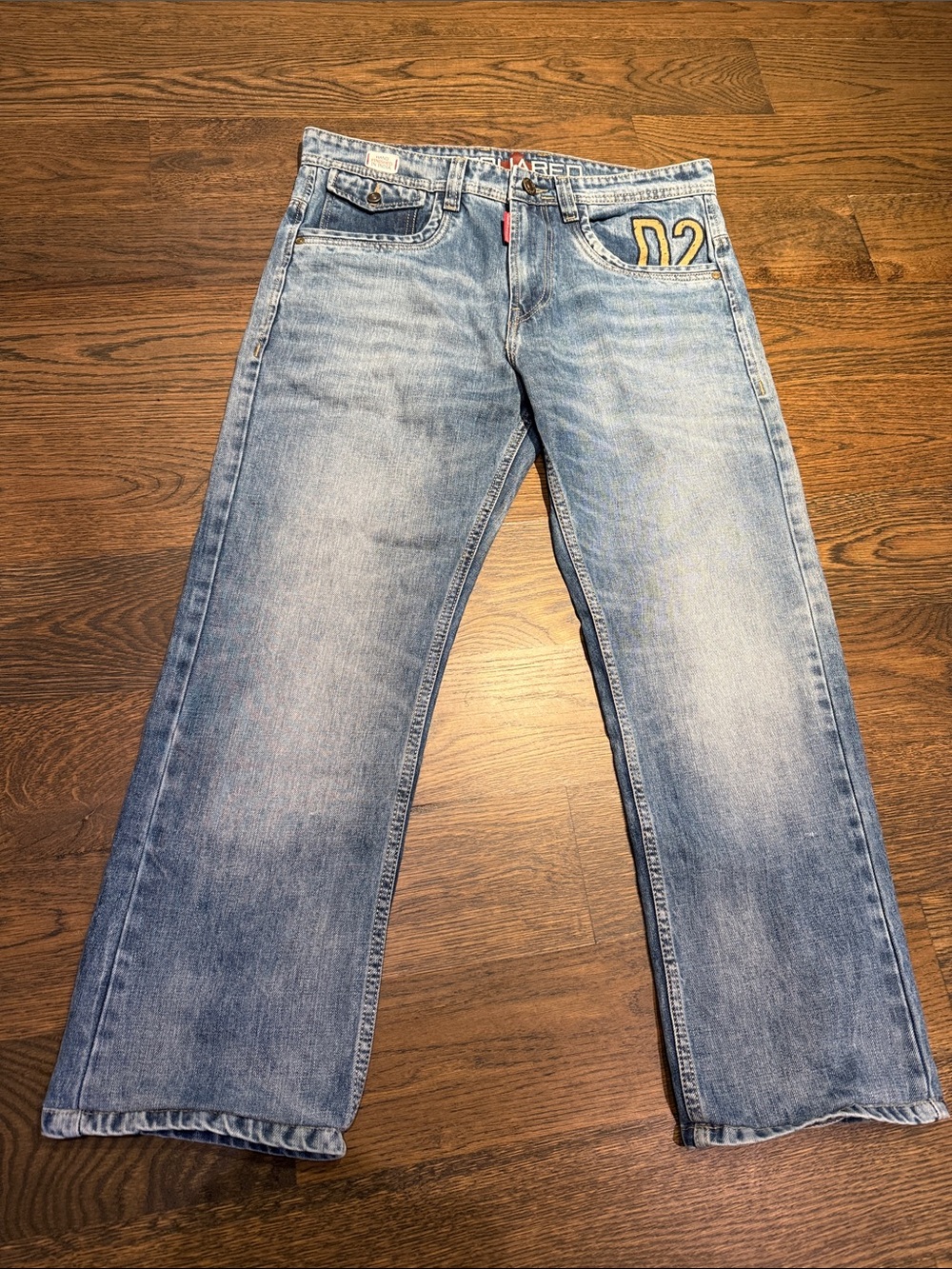 DSQUARED Light Blue Men's Relaxed Straight Jeans